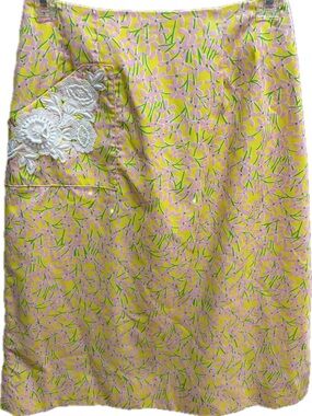 Vintage 60’s-70’s The Lilly Lilly Pulitzer Floral Patch-Pocket Pencil Skirt